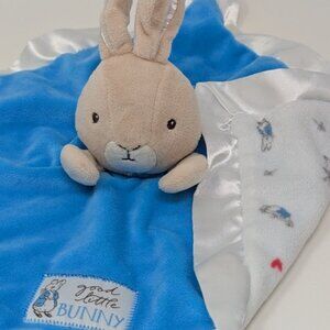 Peter Rabbit Lovey Good Little Bunny Baby Security Blanket Blue Beatrix Potter